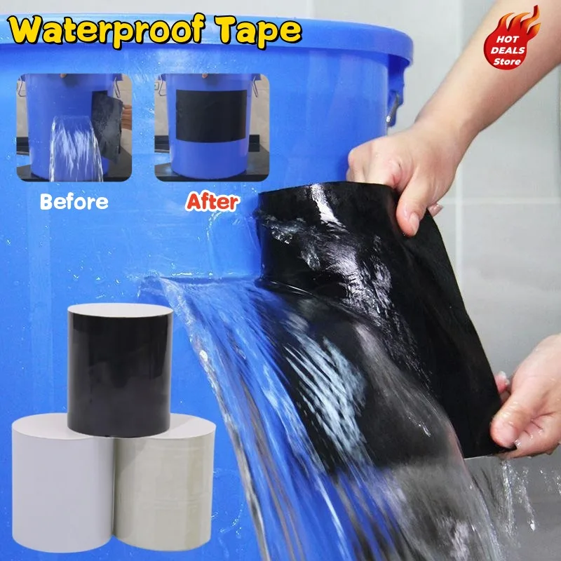 

Waterproof Super Fix Tape Flexible Seal Adhesive Rubberized Sealing Leak Repair Patch duct tape Caulk Strip Anti-leakage Sticker