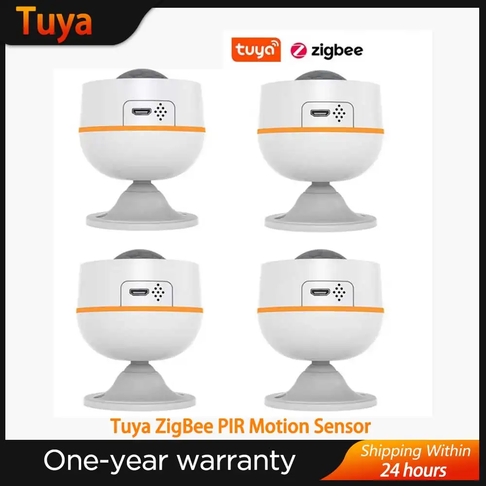 Tuya ZigBee Smart Home Indoor & Outdoor Infrared Motion Sensor PIR Switch Temperature & Humidity Sensor Built-in T&H Detector