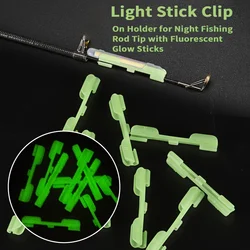10pcs Fishing Glow Sticks Holder Clip, Luminous Stick Rod Clips, Fishing Accessories