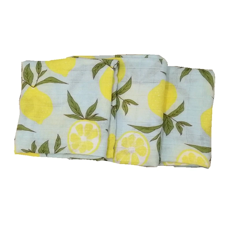 Drucken Bambus Baumwolle Stoff 5 Teil/satz Musselin Swaddle Fütterung Spucktuch Neugeborenen Baby Decke Wischen 60*60 cm