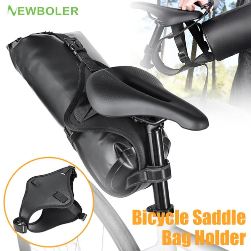 NEWBOLER-soporte para bolsa de sillín de bicicleta, portaequipajes trasero de liberación rápida, bolsa impermeable de gran capacidad para bicicleta de montaña y carretera