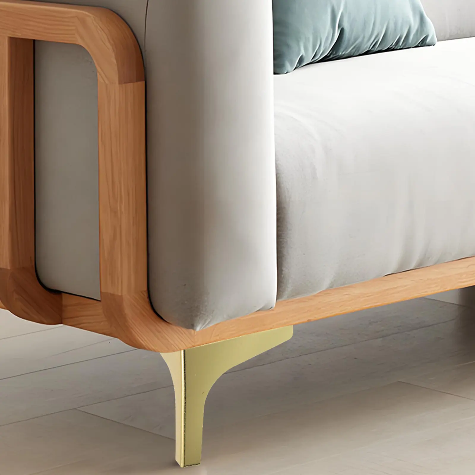 2Pcs Furniture Hardware Legs Metal Triangle Stable Sofa Coffee Table Cabinet Dresser Replacement Feet Floor Protection