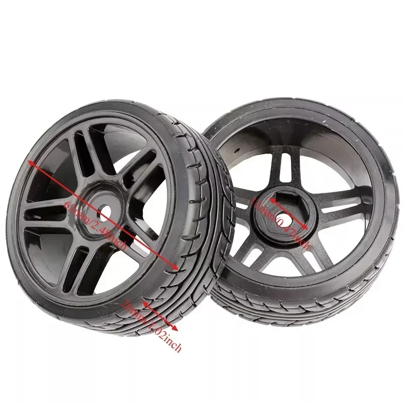 For MJX HYPER GO 14303 14302 14301 Tamiya TT01 TT02 Plastic hubcapTires Rally CNC High Strength Plastic hubcap Height increasing