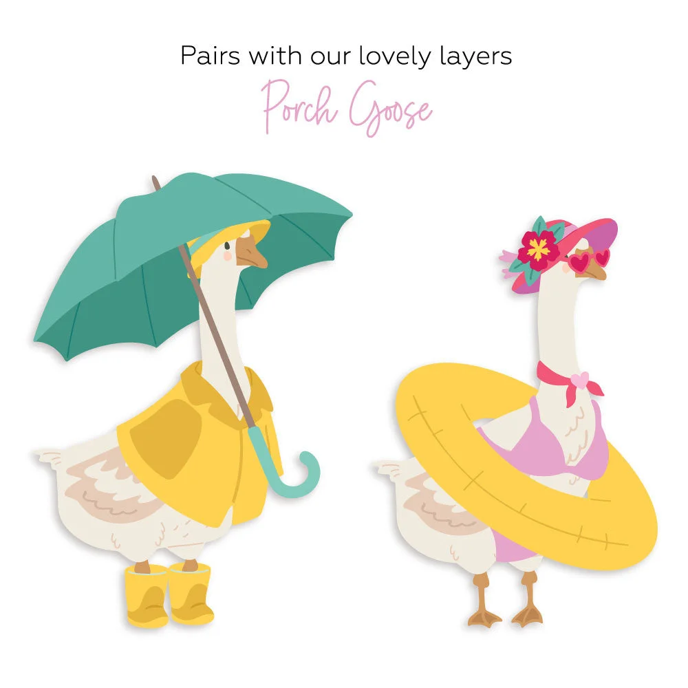 New Cutting Dies 2026 Lovely Layers Porch Goose Metal Cut Die Clear Stamps Handmade Embossing DIY Scrapbooking Decoration