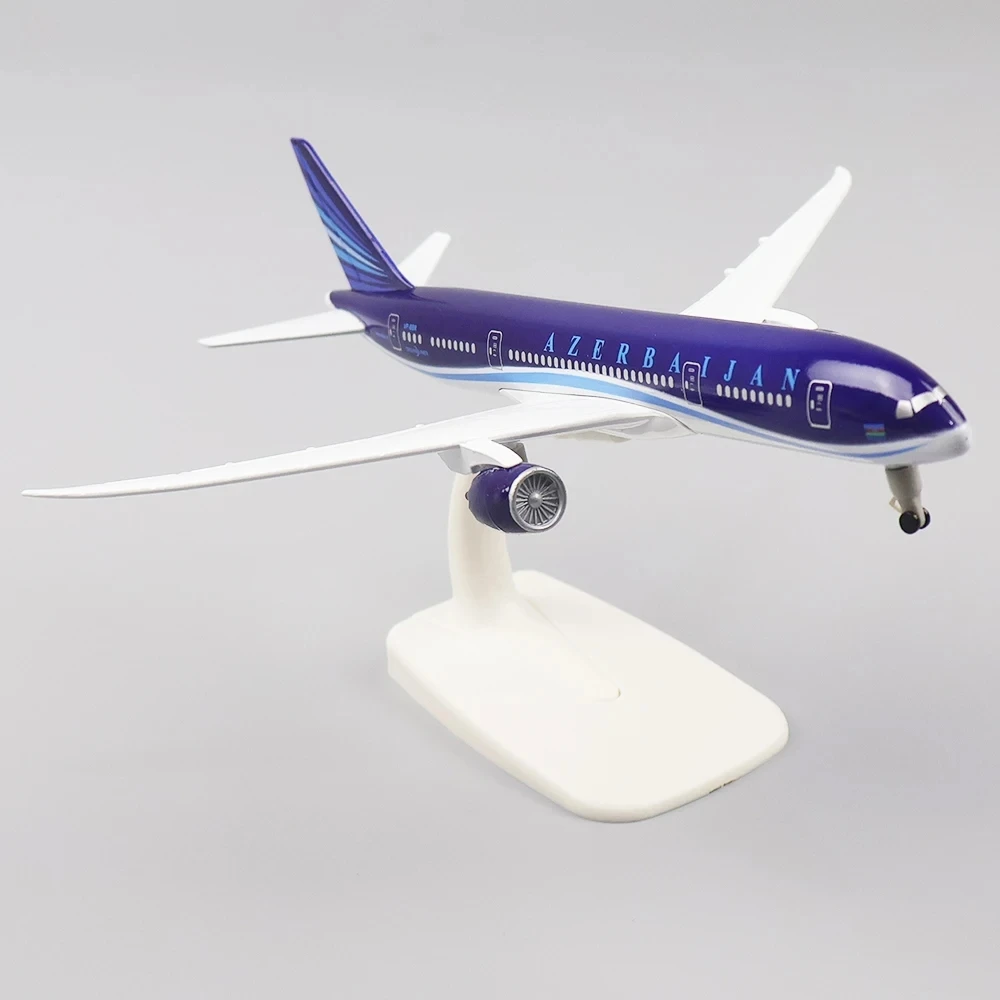 Réplica de modelo de avión de Metal, Material de aleación de resina B787 con tren de aterrizaje, regalo de cumpleaños para niños, 20 cm, 1:400