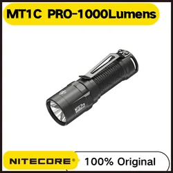 Nitecore-戦術的な懐中電灯,USB-C充電式,軽量でコンパクト,IP68,1000ルーメン,MT1C Pro