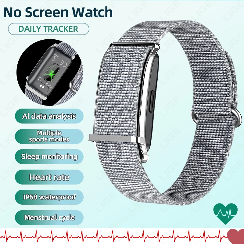 

LIGE No Screen Smart Watch Men's Sports Outdoors Fitness New Heart Rate Monitor IP68 Waterproof Smartwatch For Andrio IOS 2026