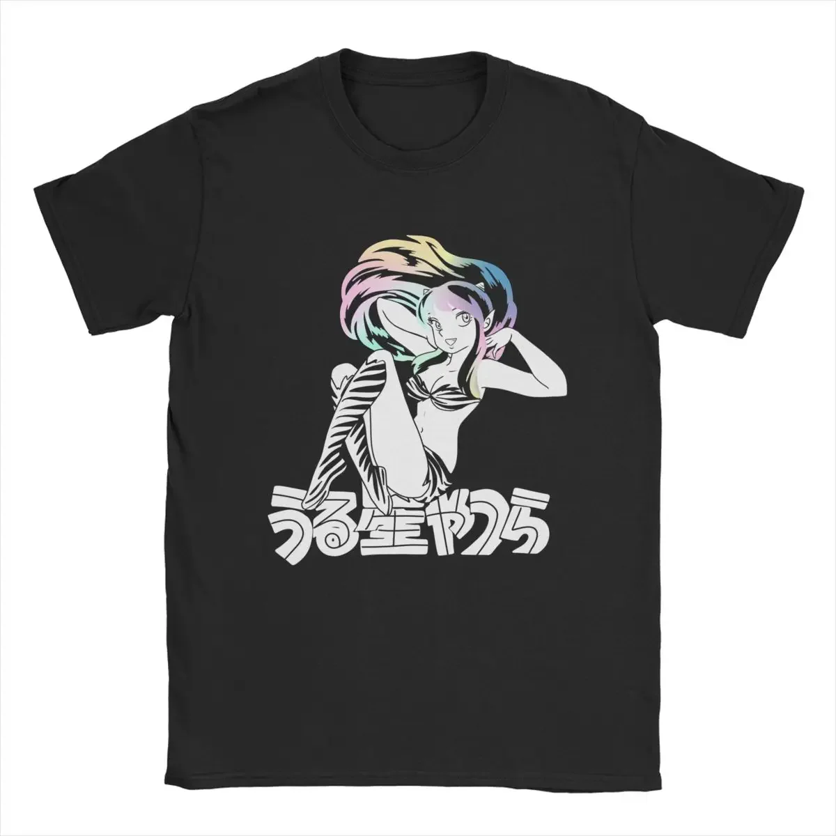 Casual Urusei Yatsura Lum T-Shirt Men Crewneck Pure Cotton T Shirt Ranma 1/2 Anime Short Sleeve Tee Shirt 4XL 5XL 6XL Tops