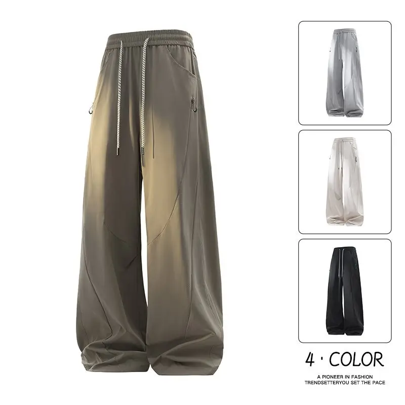 

L9XL New Men's Casual Pants Large Size Loose Outdoor Multi-ket Workwear Lightweight Qui-Drng Tee-Resistant Breathable