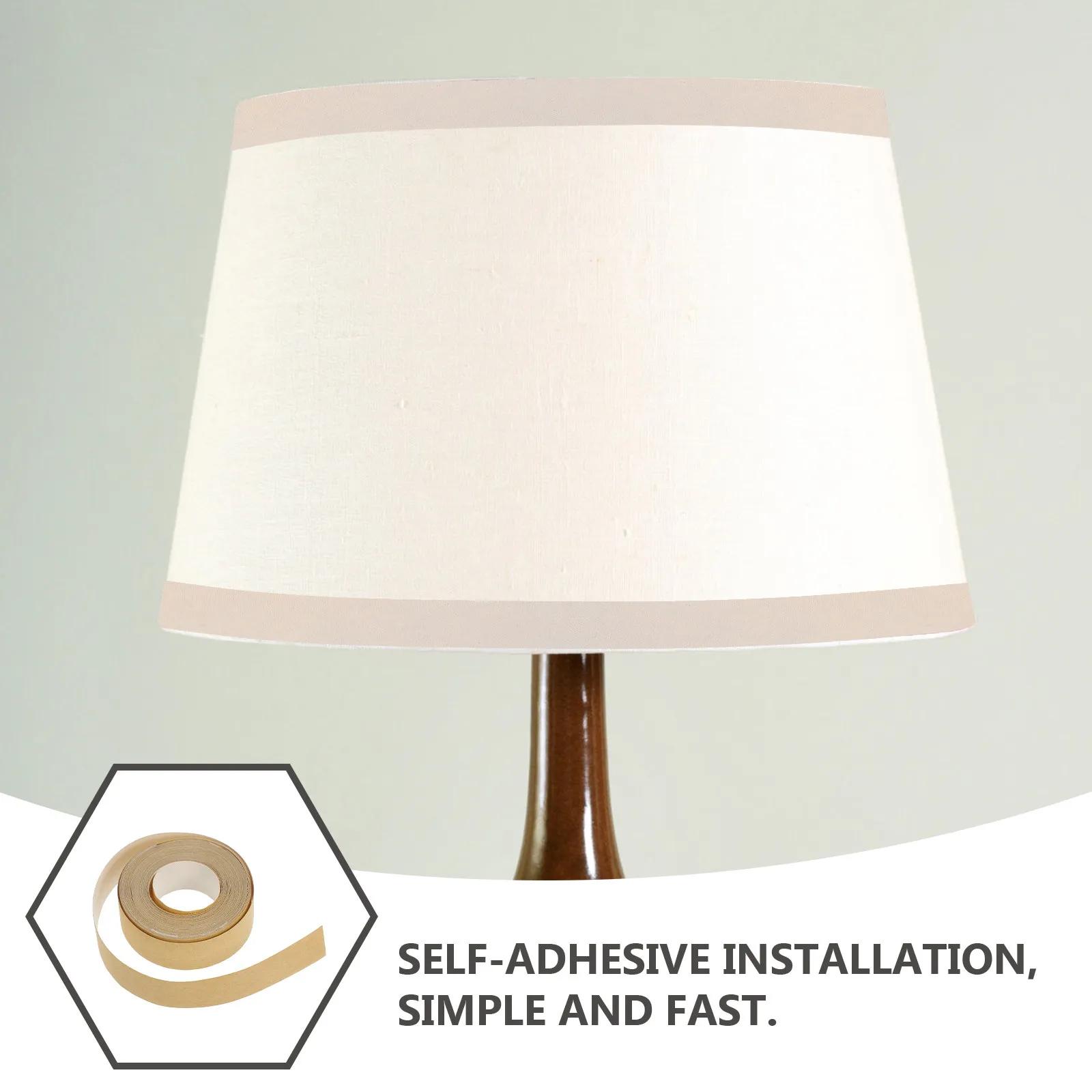 Lamp Shade Edge Banding Tape Self Adhesive Cloth Tape for Table Lamp Shade DIY Repair Replacement Lampshade Making Supplies