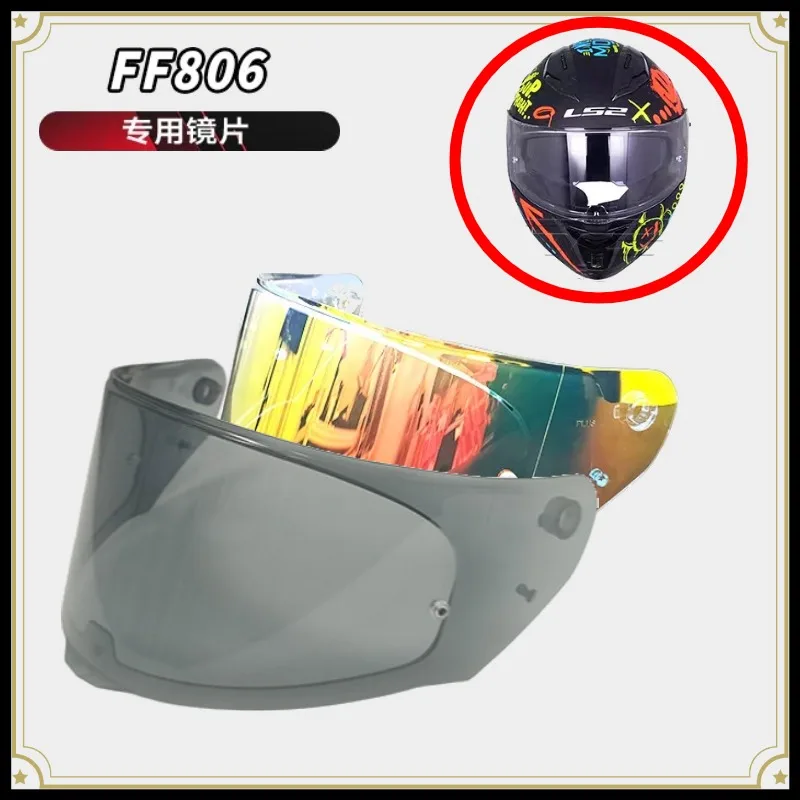 For Original LS2 FF806 Motorcycel Helmet Black Lens Day and Night FF806 Universal Electron Gun Red Helmet Lens