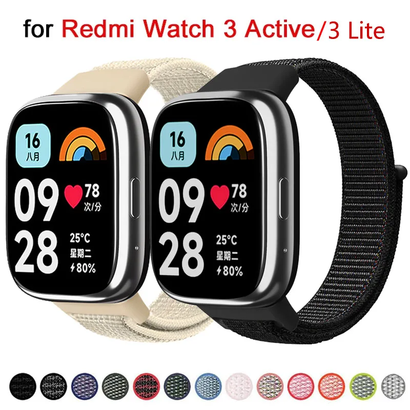 Original Nylon Loop for Xiaomi Redmi Watch 3 active Straps accessories sport Breathable Replacement Correa for Redmi 3 Lite band