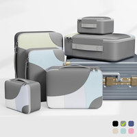 6 Pieces Packing Cube Set Travel Clothing Shoes Organizer Bag Lightweight Travel Accessories Storage Bag for Luggage Suitcase