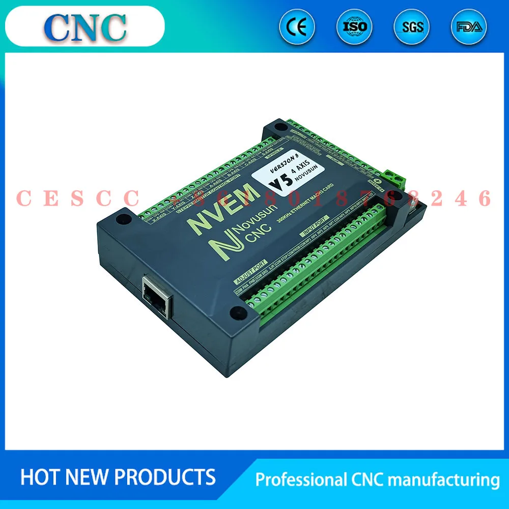 New upgrade V5 NVEM Mach3 engraving machine control card 300KHz network port suitable for CNC controller 3456 axis display