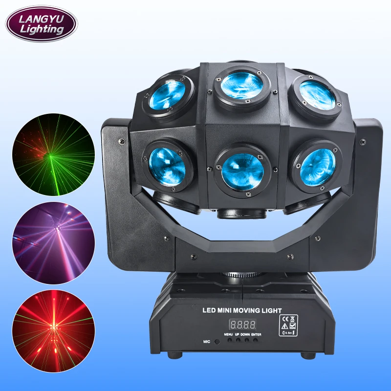 Professional DJ Disco Ball Lights LED 18*10W RGBW Moving Head Light Stroboscopic Laser DMX Nightclub party show stage lighting