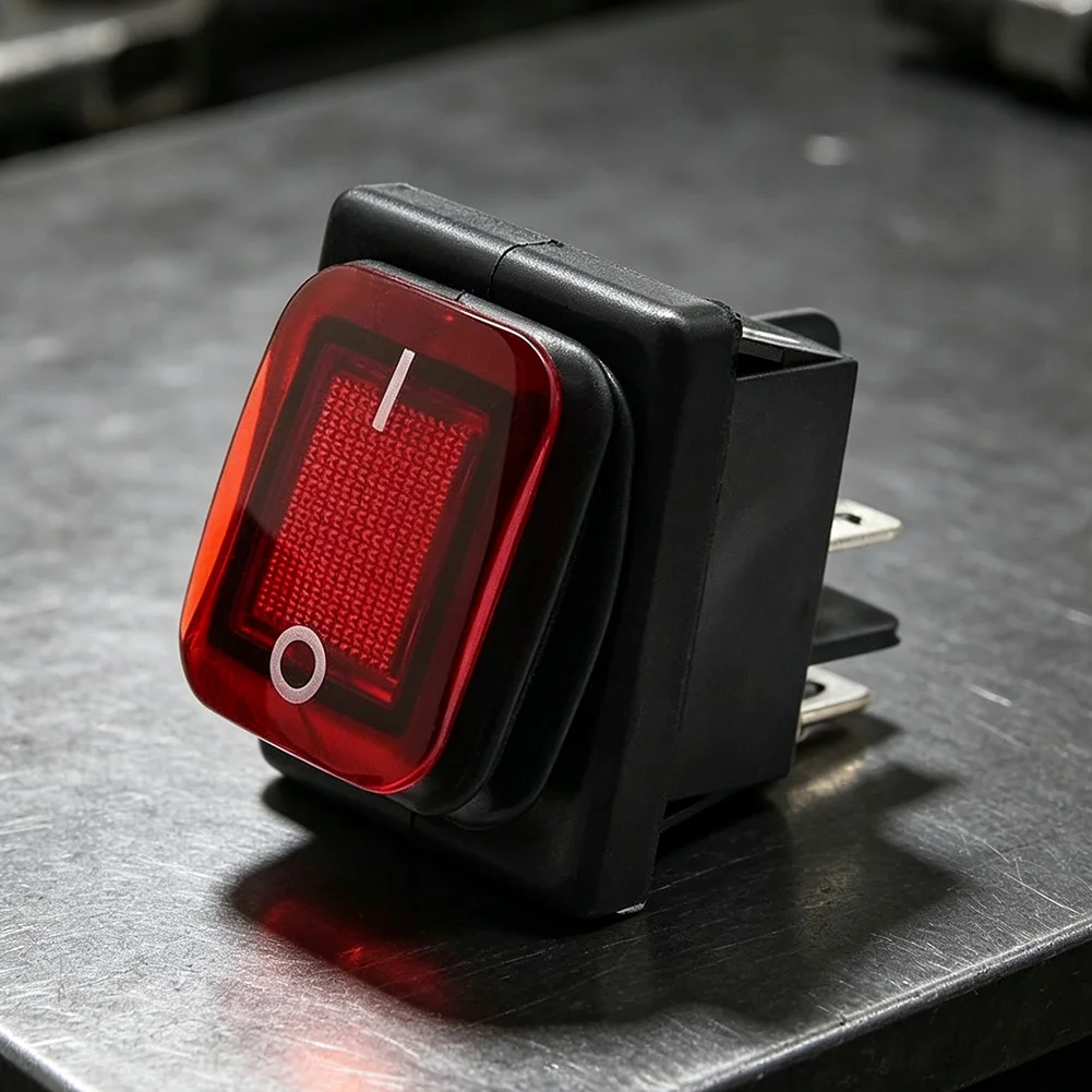 DPST 16A 250VAC Rocker Switch Waterproof Cover for Applications and Long lasting Durability  DPST 16A 250VAC Rocker