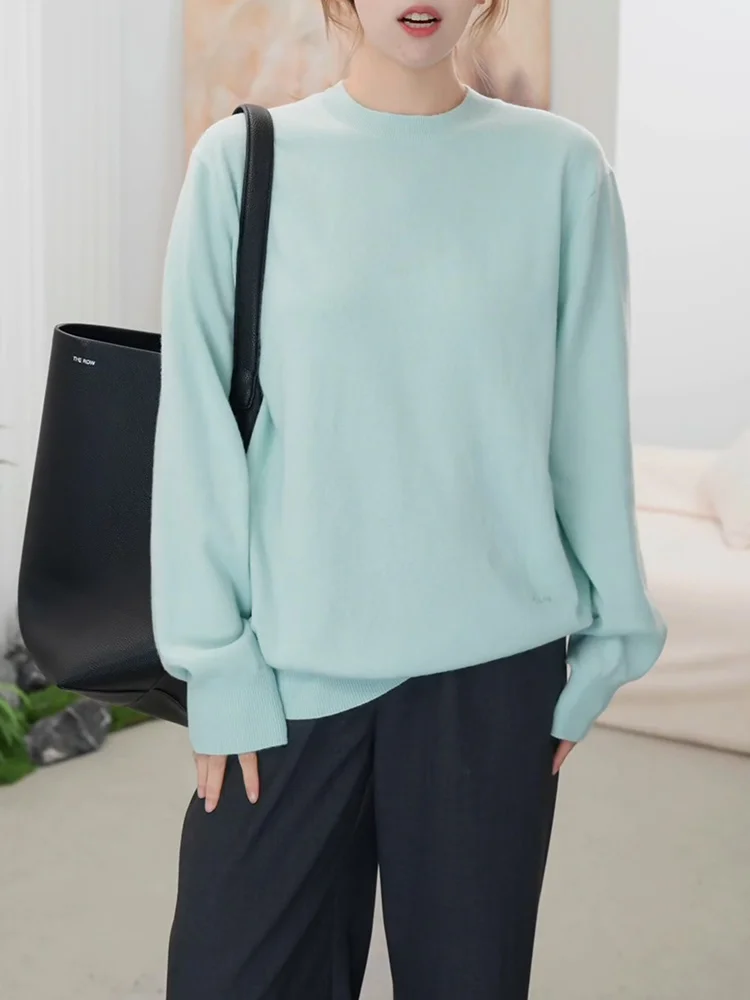 

Корейский стиль, сладкий, круглый вырез, трикотаж, повседневный, свободный крой, женский, модный, высокое качество, влагоотводящий...