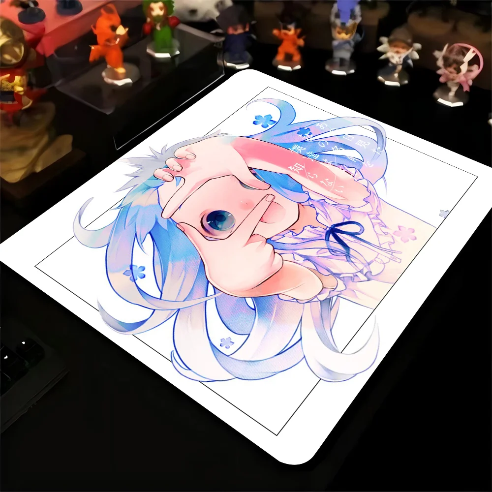 Anohana Japanese Anime Mousepad Small LockEdge Mouse Pad For Gamers Computer Desk Pad Anti-slip Rubber