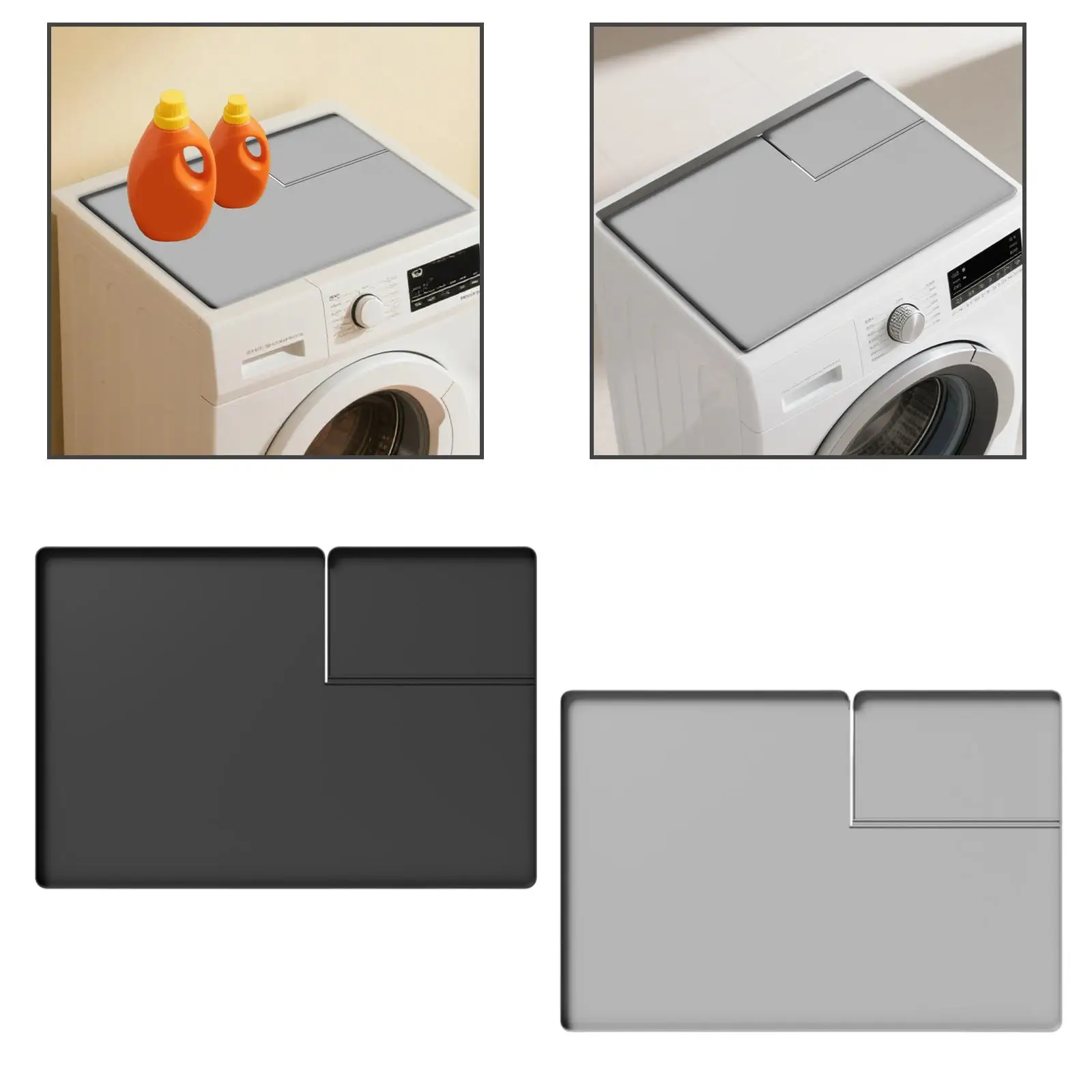 Dryer Cover Silicone Top Protector Mat Non Slip Appliance Surface Pad for Laundry Room and Kitchen Use