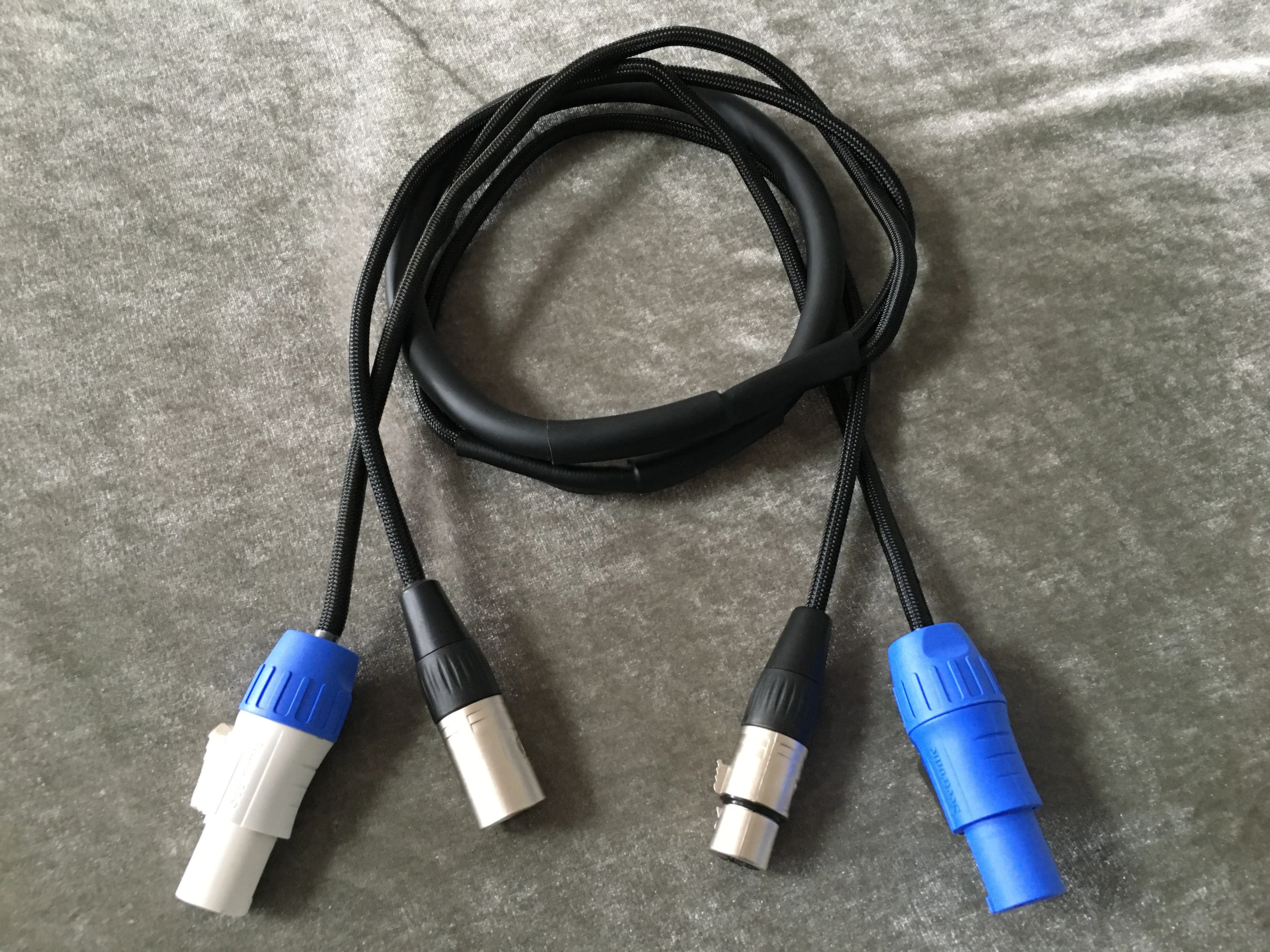 Mobile DJ Stage AC Power Powercon In/Out DMX 5Pin XLR Combination Cable 3x2.5mm² Audio Signal Speaker Control Line SEETRONIC POW