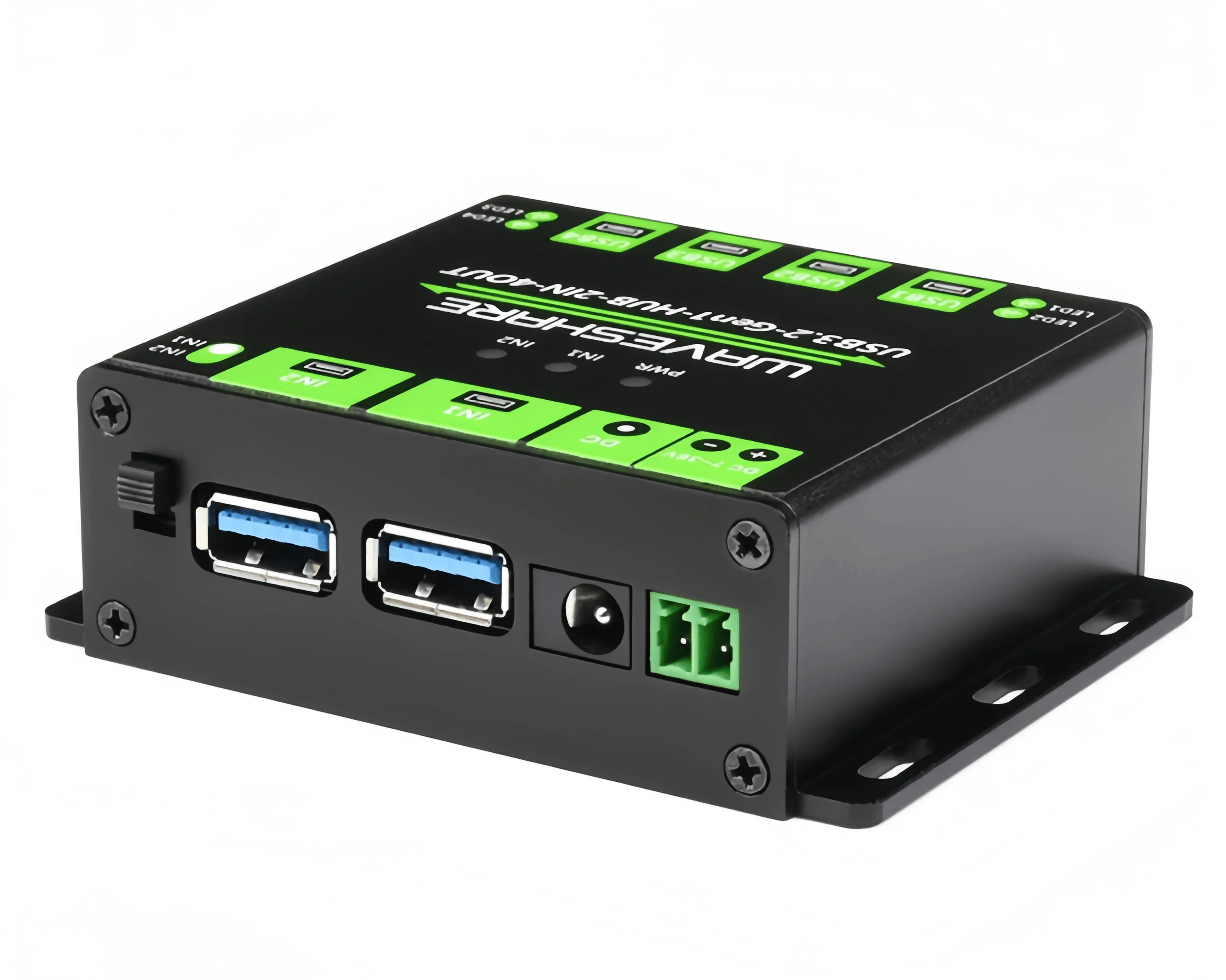 Industrial-Grade USB Hub / USB 3.2 Hub 2-Input, 4-Output Dual-Host Switchable Splitter