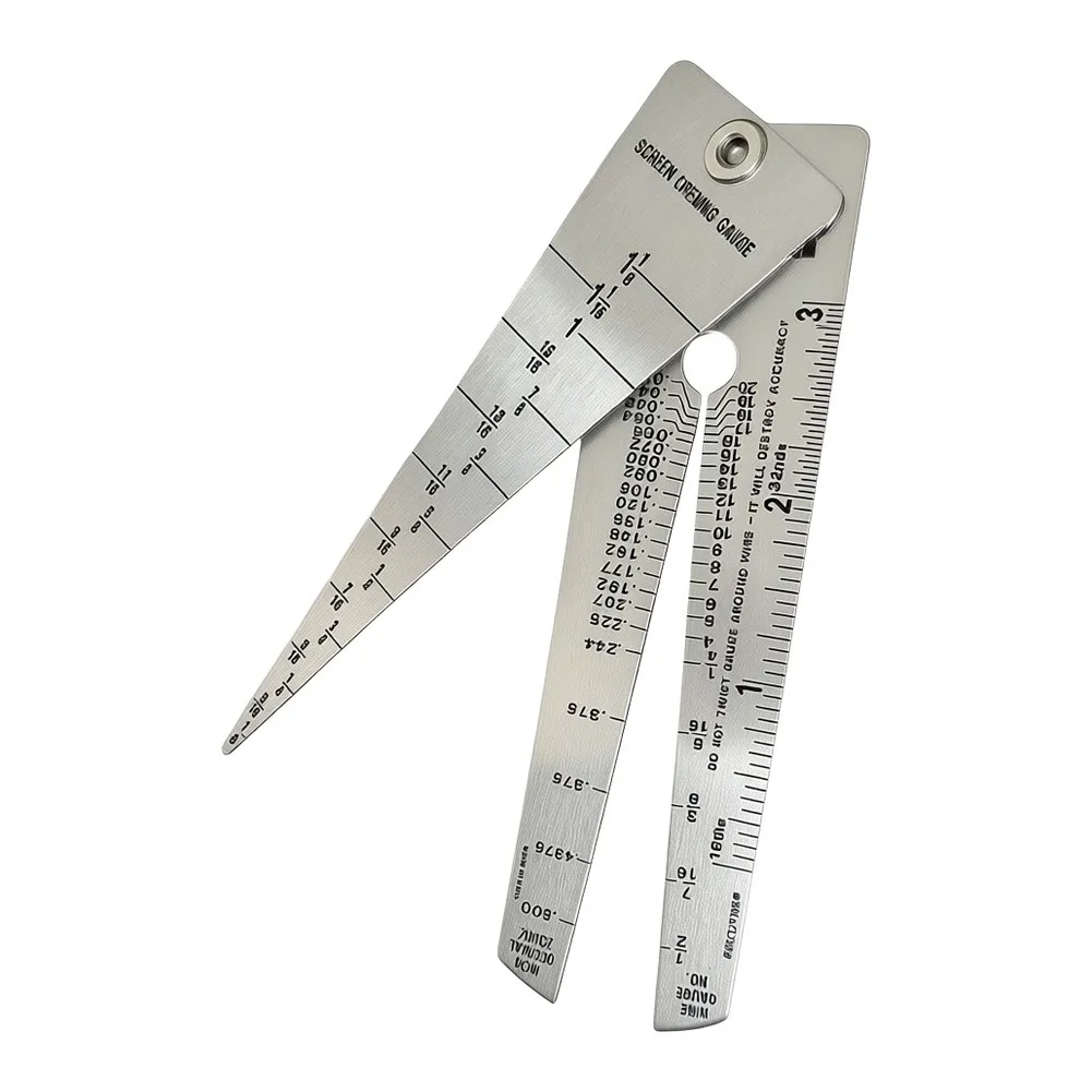 High Precision Stainless Steel Folding Ruler 126.2x35x0.8mm Opening Measuring Gauge for Mechanical Applications