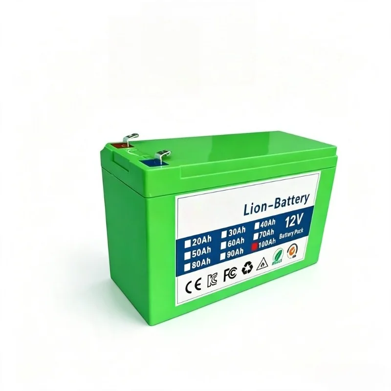 12V 100Ah Lithium‑ion Battery Pack Built‑in BMS Protection Rechargeable Battery for Sprayer Kids Electric Car Children Scooter