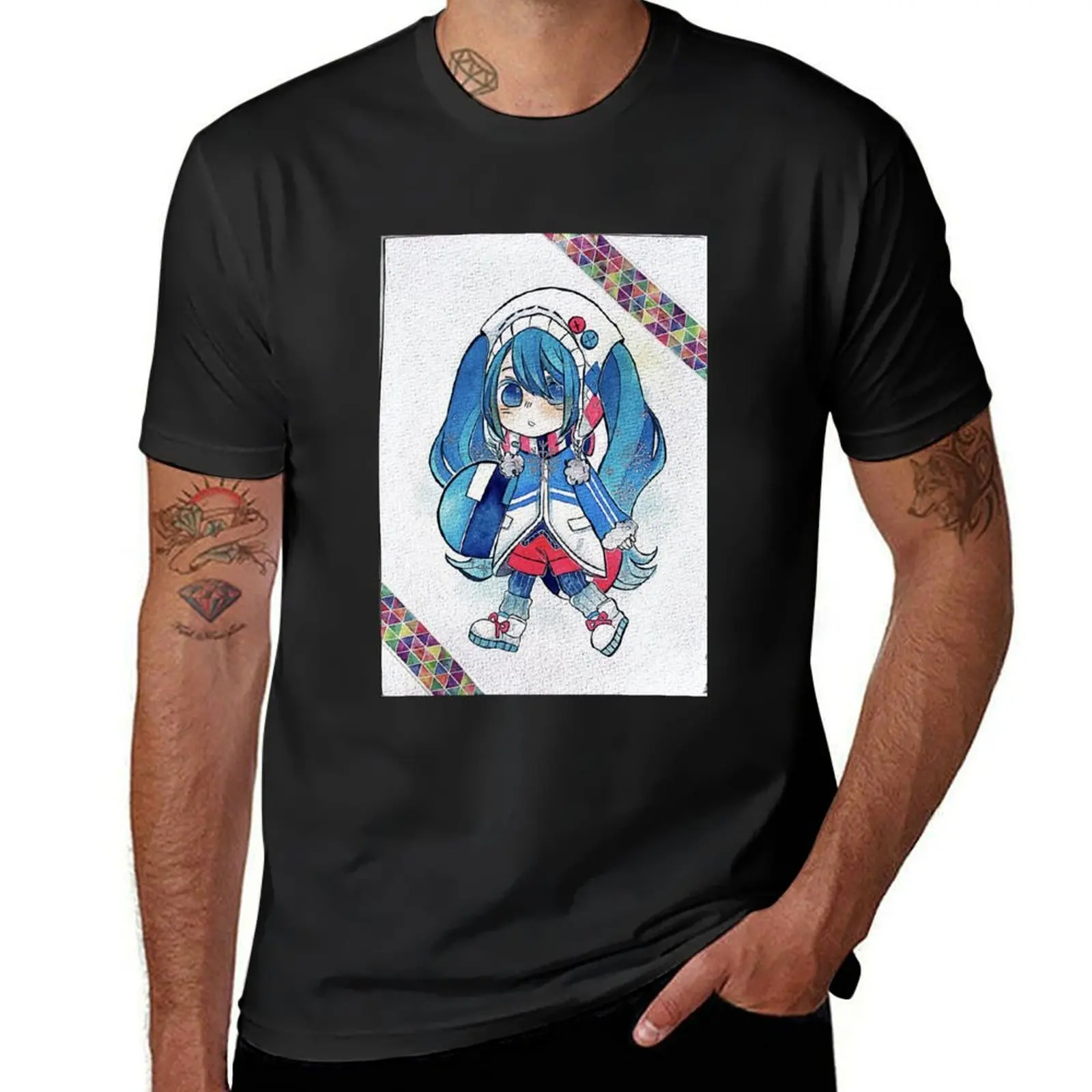 Snow Miku 2016 finalist T-Shirt quick drying plus size tops graphics shirts graphic tees sweat shirts, men