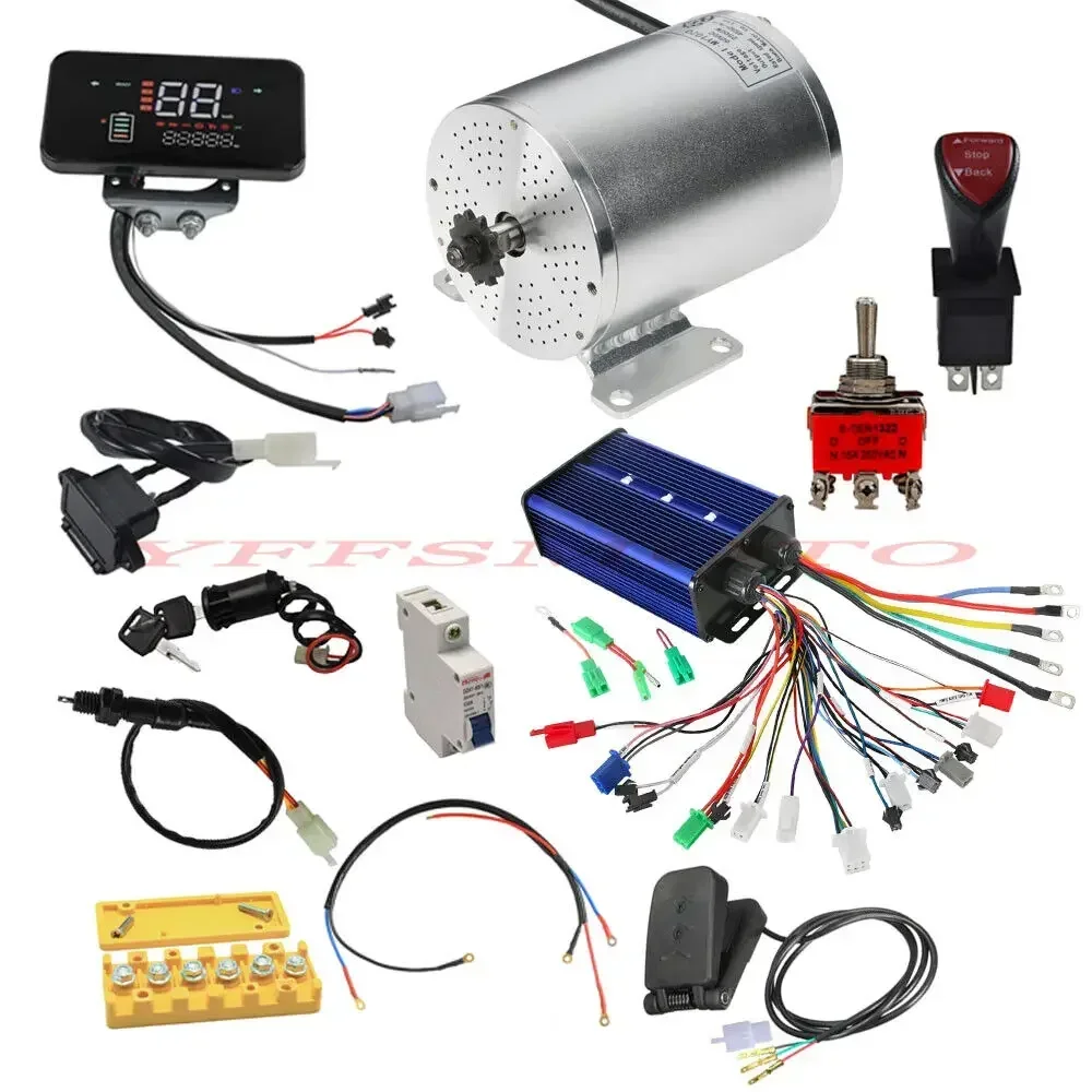 Silnik bezszczotkowy 72V 3000W MY1020 lub kontroler lub pedał przepustnicy Zestawy zębatek T8F Aluminiowe do gokartów Golf Kosiarka Motocykl