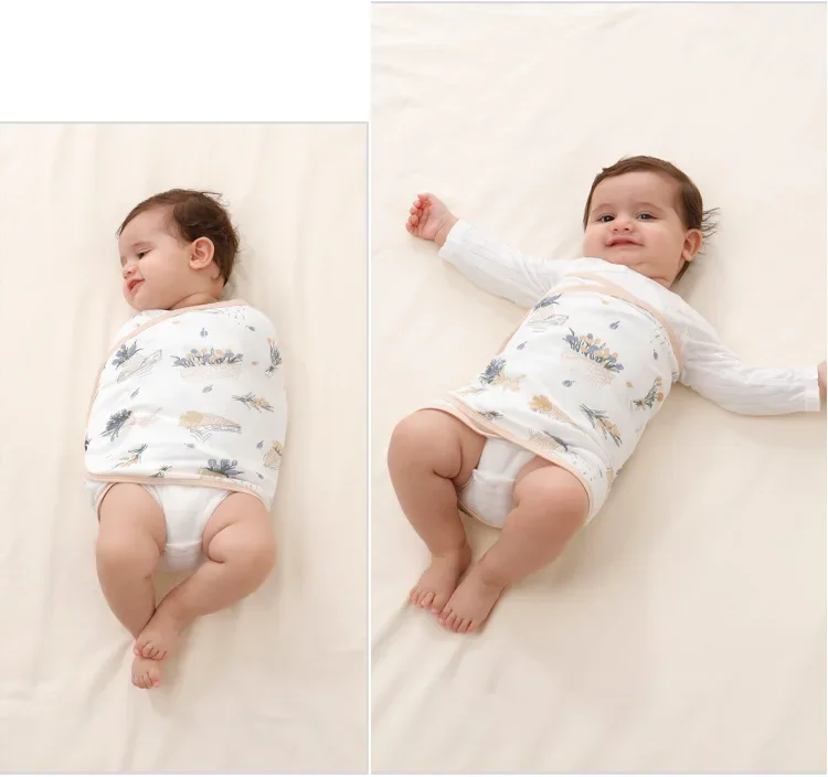 0-6 Monate Baumwolle Baby Swaddle Wrap Anti Startle Swaddling Decke Musselin Baby Schlafen Decke Wrap für Neugeborene dünne Sommer – Detail 11