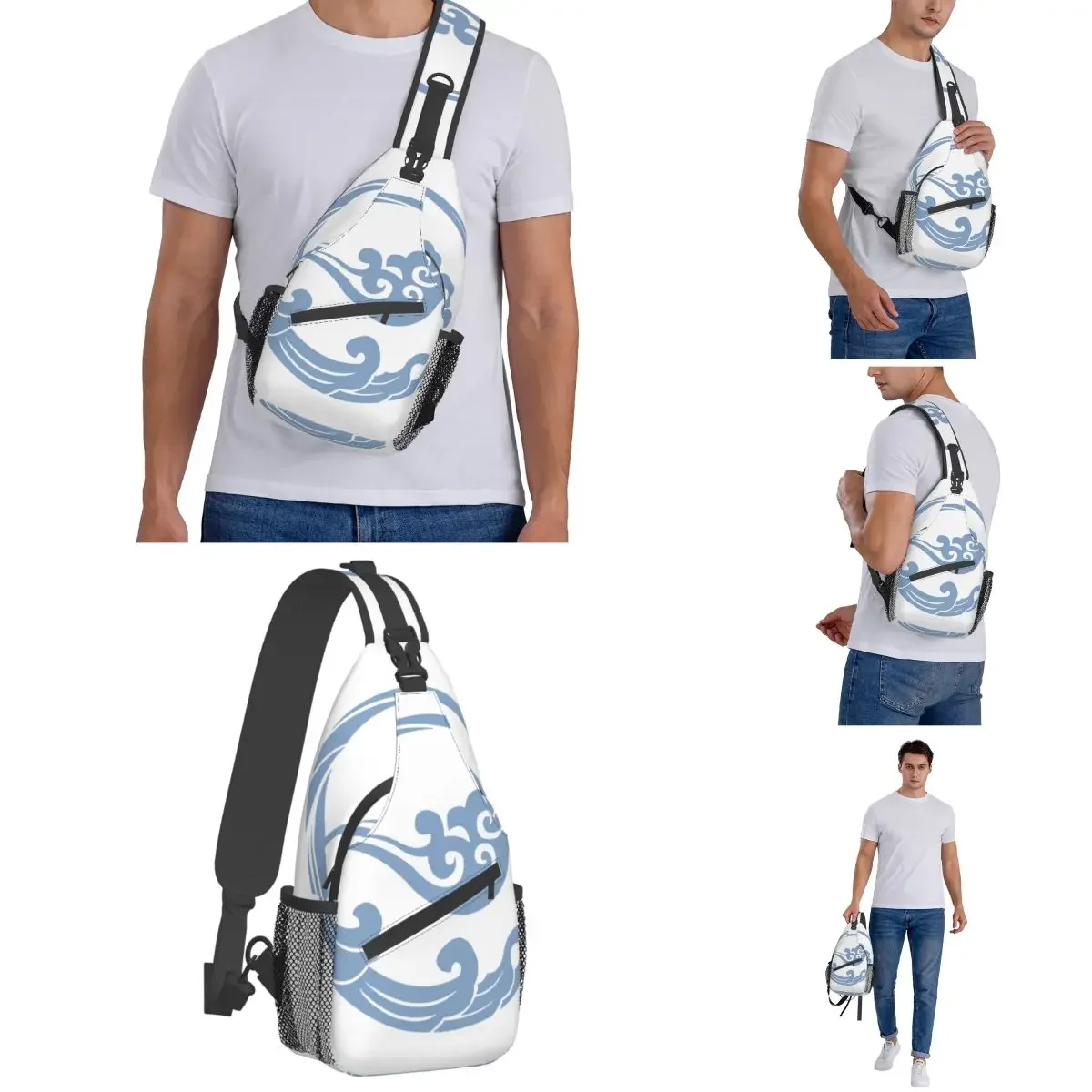 The Untamed Gusu Lan Sect Crossbody Sling Bag Small Chest Bag Shoulder Backpack Daypack for Hiking Travel Biking Satchel image 5