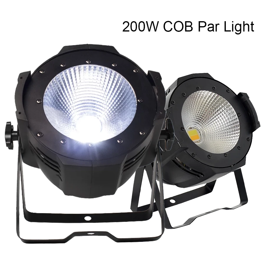 

DJ AiK 200W COB Par Light Warm White+Cold White Stage Light Applicable to Bar Wedding Party Ballroom Lighting DMX512 Control Sur