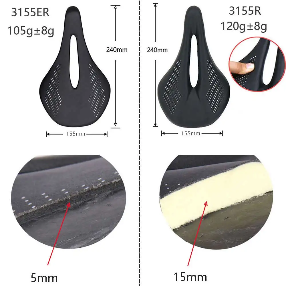 ELITA ONE MTB/Road Bike Saddle 240*143mm Carbon Rails7x7mm Bicycle seat Super Light 90g