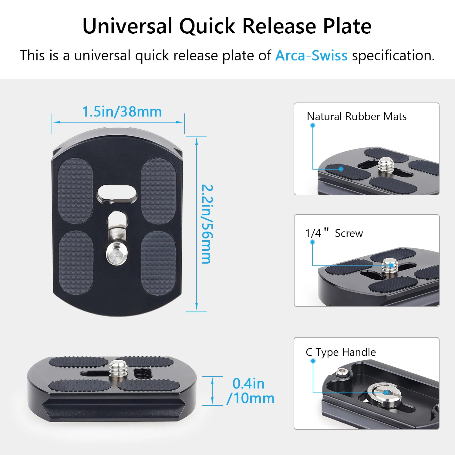 ARTCISE PB35/PB40 adaptor dudukan Tripod Ballhead 35/40mm adaptor kepala bola besar dengan pelat rilis cepat 1/4 inci sekrup isi 20kg