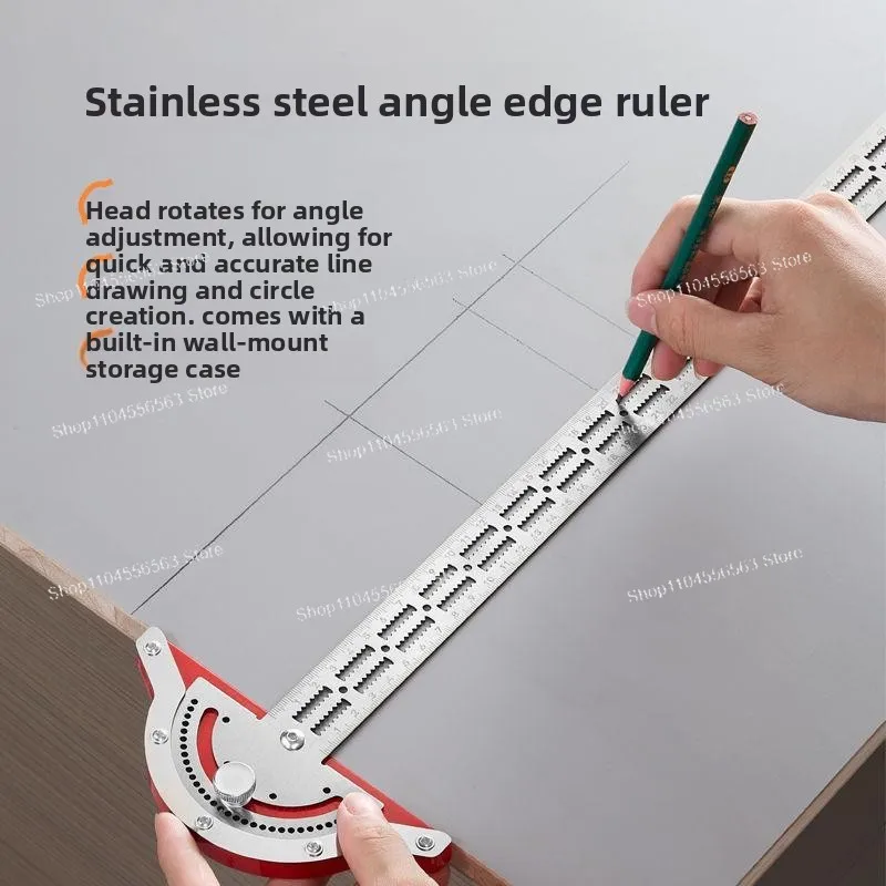 

Линейка для кромок из нержавеющей стали — высокоточный полукруглый транспортир для деревообработки и маркировки
