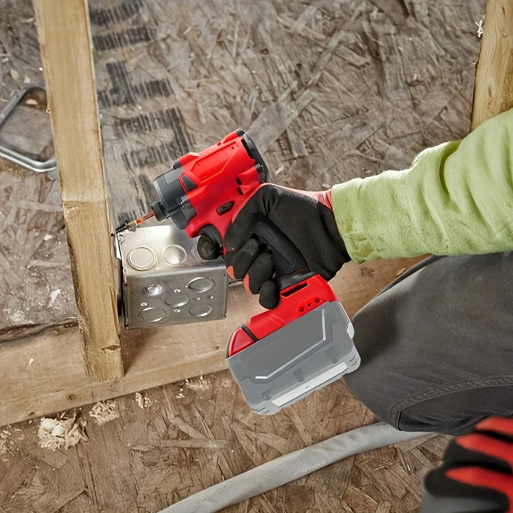 محرك تأثير سداسي بدون فرش، متوافق مع بطاريات ميلووكي M18، مناسب لمشاريع DIY والاستخدام الاحترافي، B