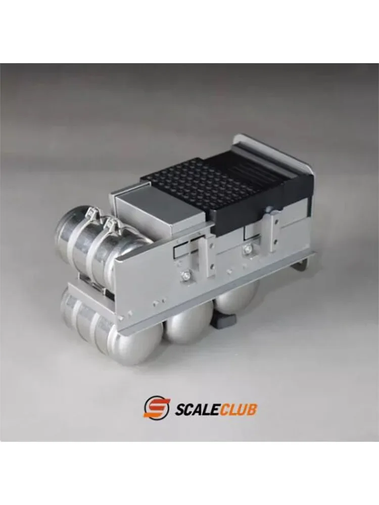 نموذج ScaleClub لشاحنة مقطورة 1/14 FH750 صندوق بطارية مطور حزام خزان الغاز دواسة ملحقات RC #5