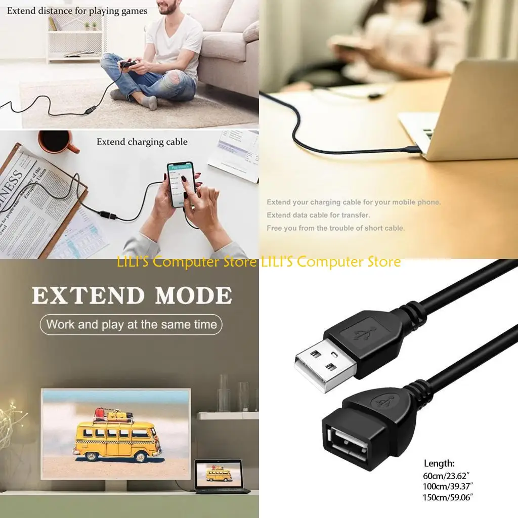 A52B Extensor USB 2.0 60/100/150 4 USB Tipo A Macho para Um Extensão Fêmea