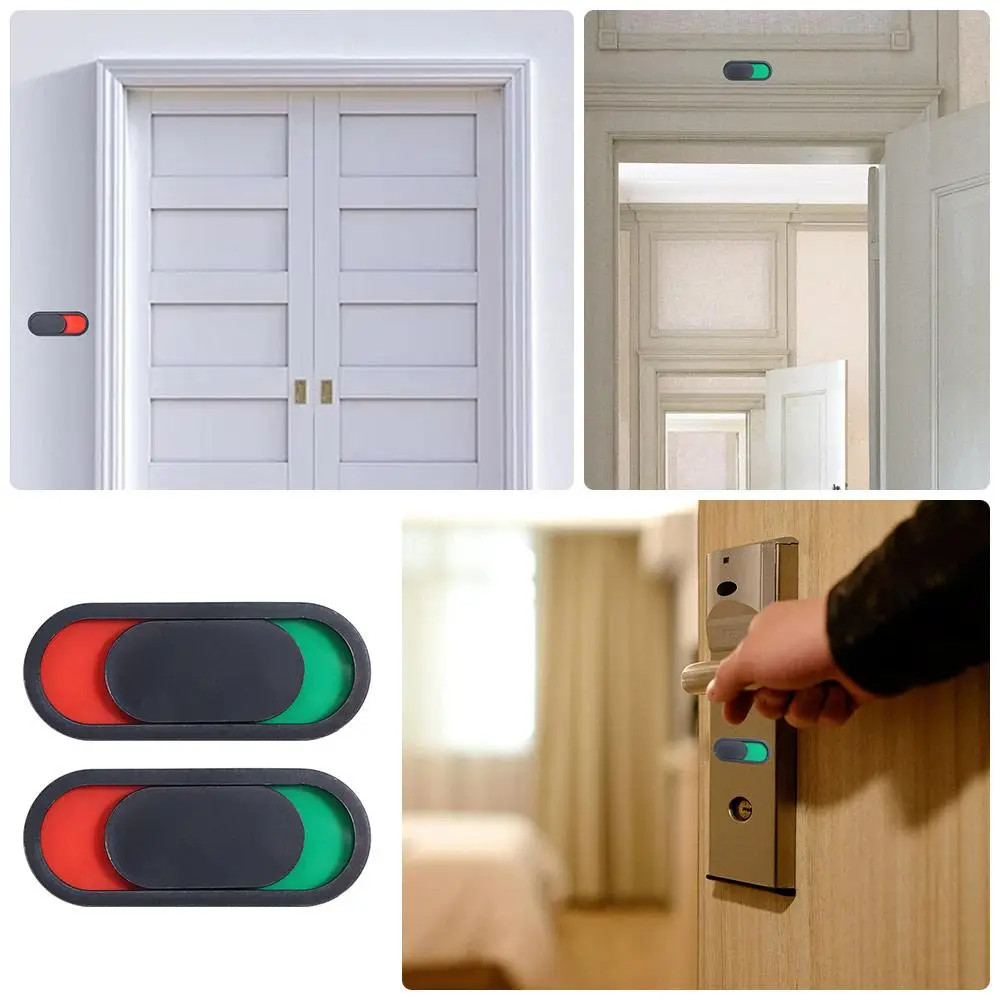 Slider Open Do Not Disturb Sign 10*4cm Acrylic Toilet Door Vacant Occupied Signboard oval Durable Bathroom Indicator Bathroom