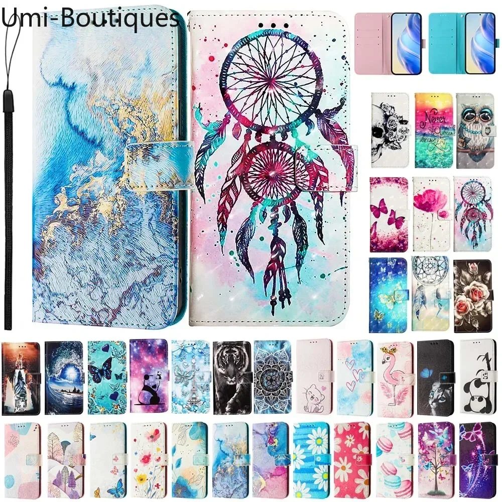 Флип-кожаный чехол для Ulefone Note 20 Pro 19 18 Ultra 17 Pro 16 Pro 14, детский чехол-бумажник с милым принтом совы и цветком бабочки
