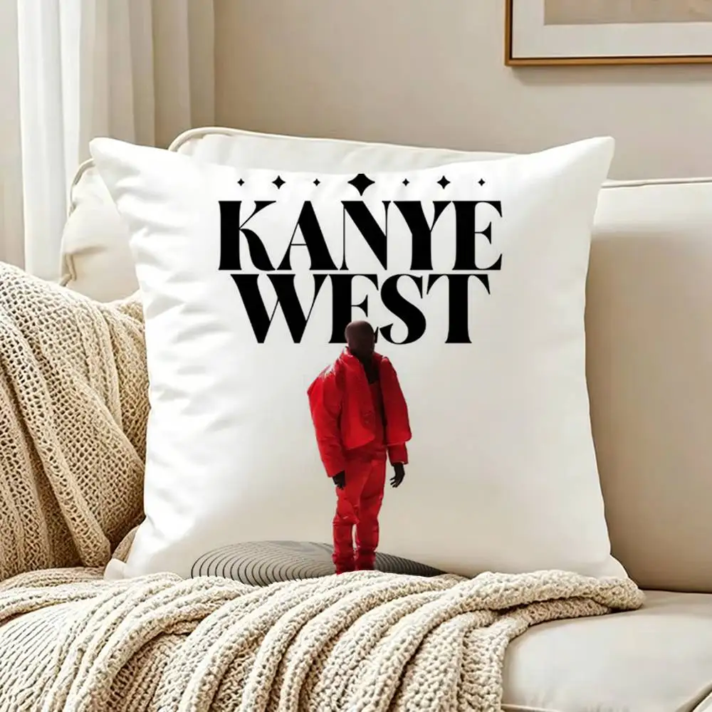 K-Kanye W-West Pillow Case Living Room Sofa Cushion Cover Suitable For Home Bedroom Room Decoration