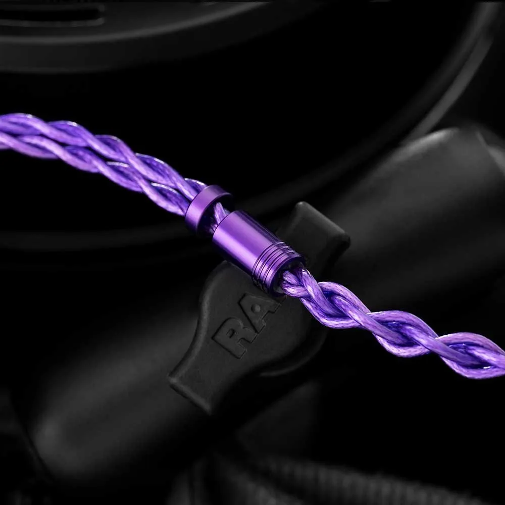 QOA Whisky Silver-Plated 5N OCC+Alloy Copper Earphone Upgrade Cable with Interchangeable 4.4mm and 3.5mm Plugs