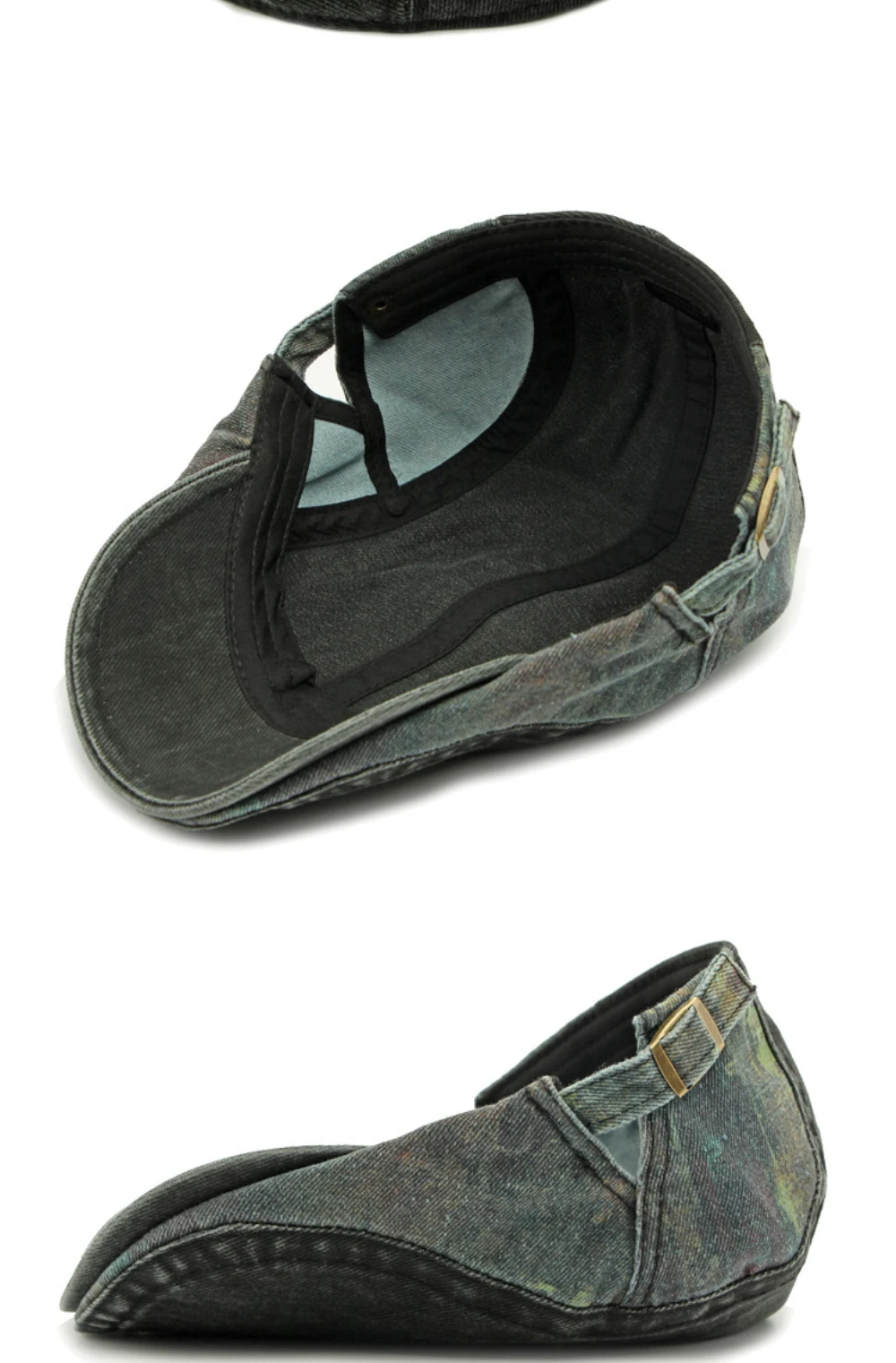 HT4788 Herren- und Damen-Baskenmützen für Frühling, Sommer und Herbst, Baumwollmütze im Retro-Patchwork-Stil, Künstler- und Malermütze, Unisex Ivy Flat Beret Cap – Detail 12
