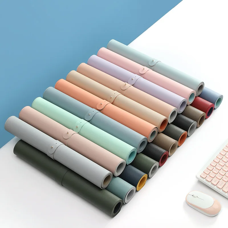 Portable Home Desk Pad Surface Protective Office School Desk Writing Mat Easy Clean PU Leather Student Desk Mat Organizer pad