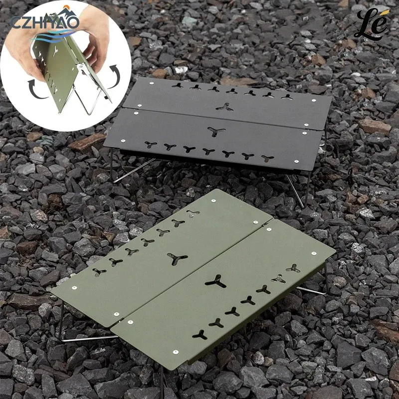 

CZHIYAO Mini Camping Table Portable Ultralight Folding Design Small Lightweight Hiking Backpacking Collapsible Outdoor Gear