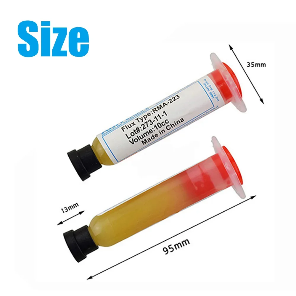 1-5 Stuks RMA-223 Lassen Flux Spuitvat Flux PCB IC Mobiele Telefoon Reparatie SMD Rework 10CC Spuit vat Solderen Lassen Olie