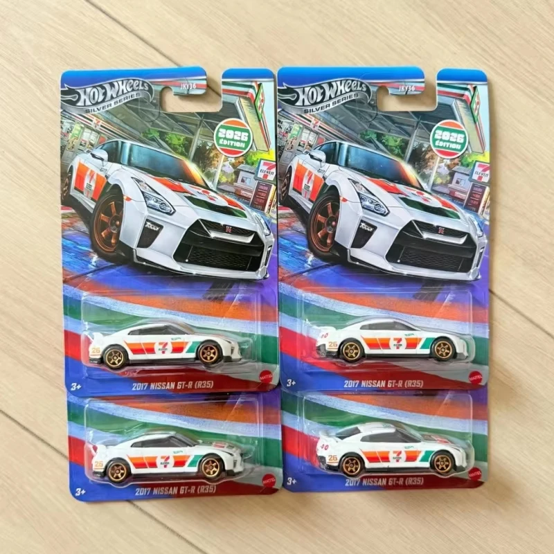 Genuine Hot Wheels 2026 Limited Edition 1/64 Die-Cast Model Car Gt-R R35 7-Eleven Collaboration Alloy Model Toy Car Gift