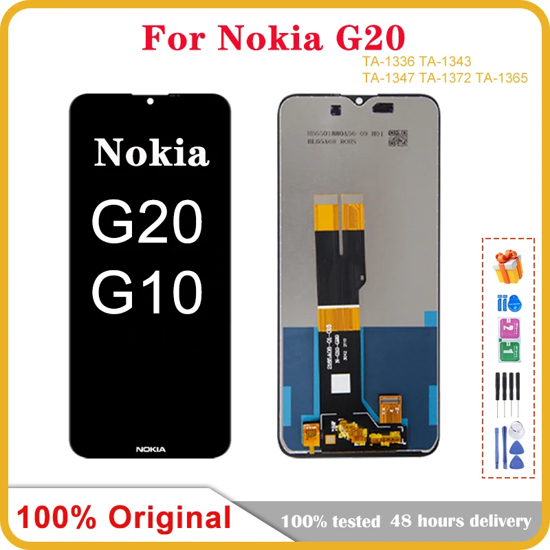 100% Original Display For Nokia G10 LCD TA-1334 Display Touch Screen Digitizer Assembly For Nokia G20 LCD TA-1336 Screen