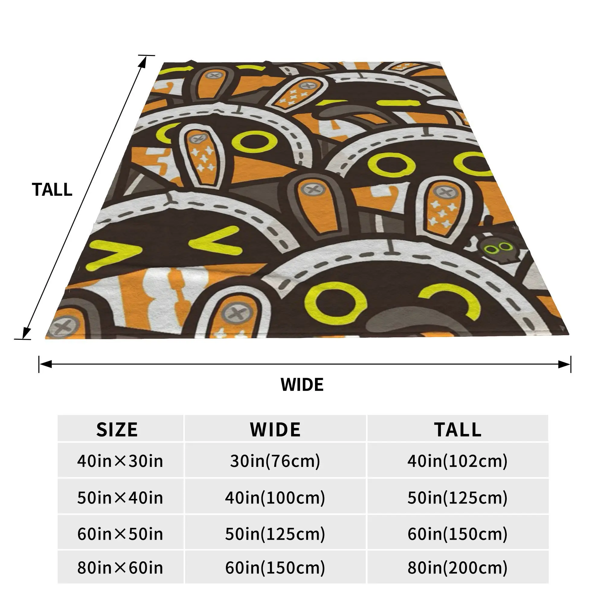 Flannel Throw Blanket Zenless Zone Zero Bangboo Orange Warm Plush Blankets Soft Bedspread for Bed Living room Home Travel Couch