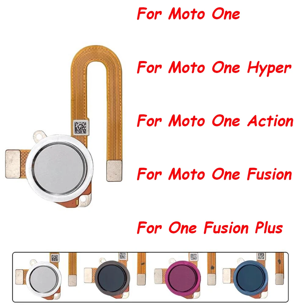Escáner de Huellas Dactilares para Moto One Fusion Plus One Hyper, Botón de Inicio con Sensor de Huella Dactilar, Tecla de Retorno, Cable Flexible con Sensor de Reconocimiento